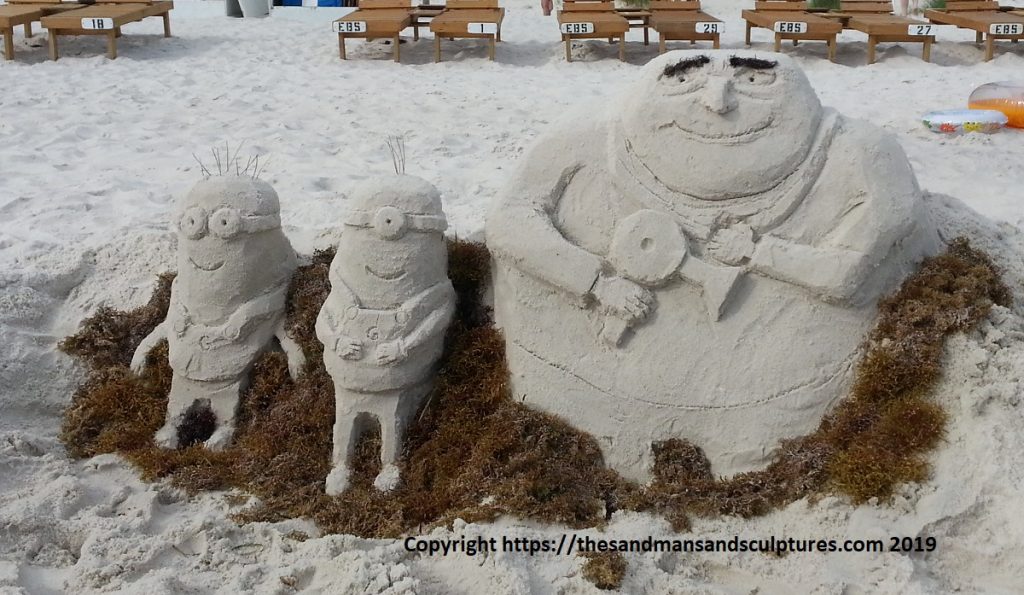 Despicable Me Characters As Sand Sculptures The Sandman Sand Sculptures