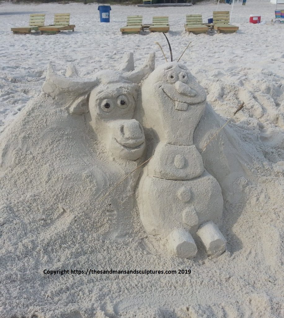 Sven and Christoff from the Disney Film Frozen, sand sculptures, Sand  Sculpture Festival Frozen Summer Sun, Oostende, West Flanders, Belgium,  Europe. - Album alb3865046